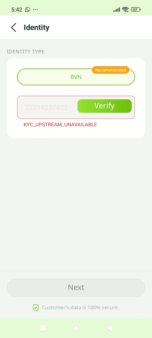 KYC 页显示 KYC_UPSTREAM_UNAVAILABLE